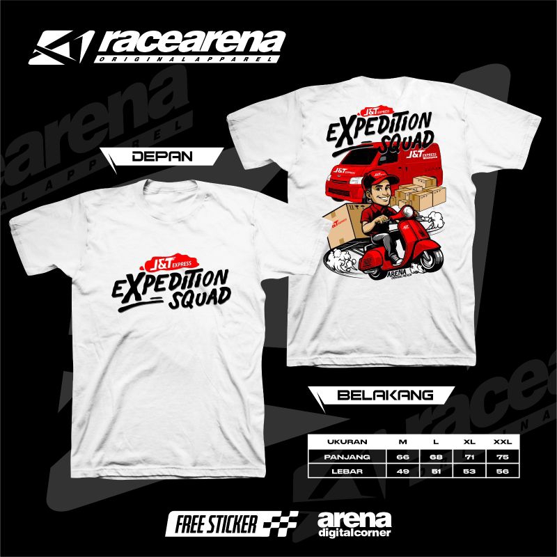 Kaos JNT/J&T Express Expedition Squad / Kaos Kurir Paket