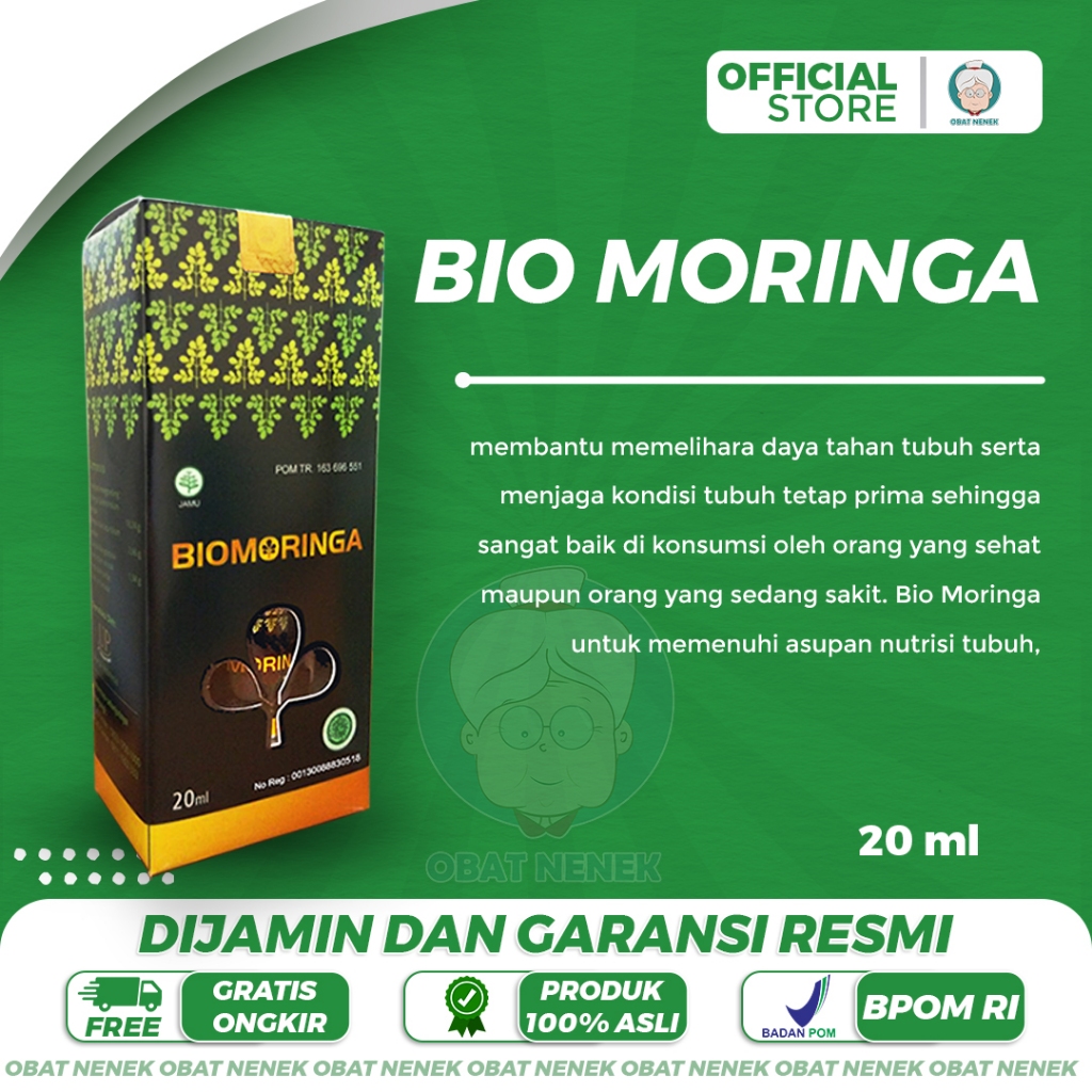 BIO MORINGA | Obat Herbal Bersertifikasi BPOM | Manfaat Daun Kelor | BIO Herbal 100% | Jamu Herbal