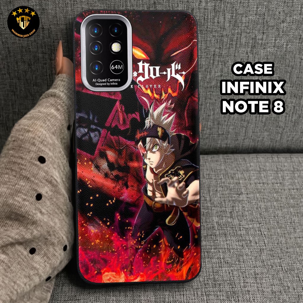 Case INFINIX NOTE 8 [ANIME BLACK CLOVER] Fashion Case INFINIX - Case Hp INFINIX NOTE 8 - Sarung Hp I