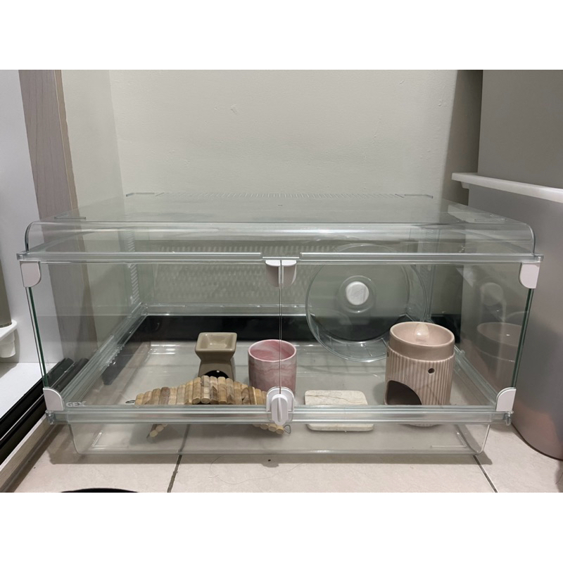 Kandang hamster akrilik | GEX Glass Harmony 600 plus | Hamster Cage Acrylic
