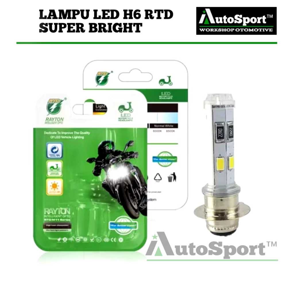 Lampu Led Motor Bebek H6 RTD M11P 4 Sisi Original RTD