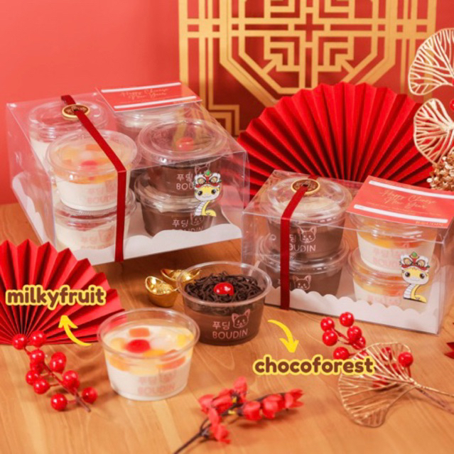 

hampers imlek - pudding cup isi 4,8,12