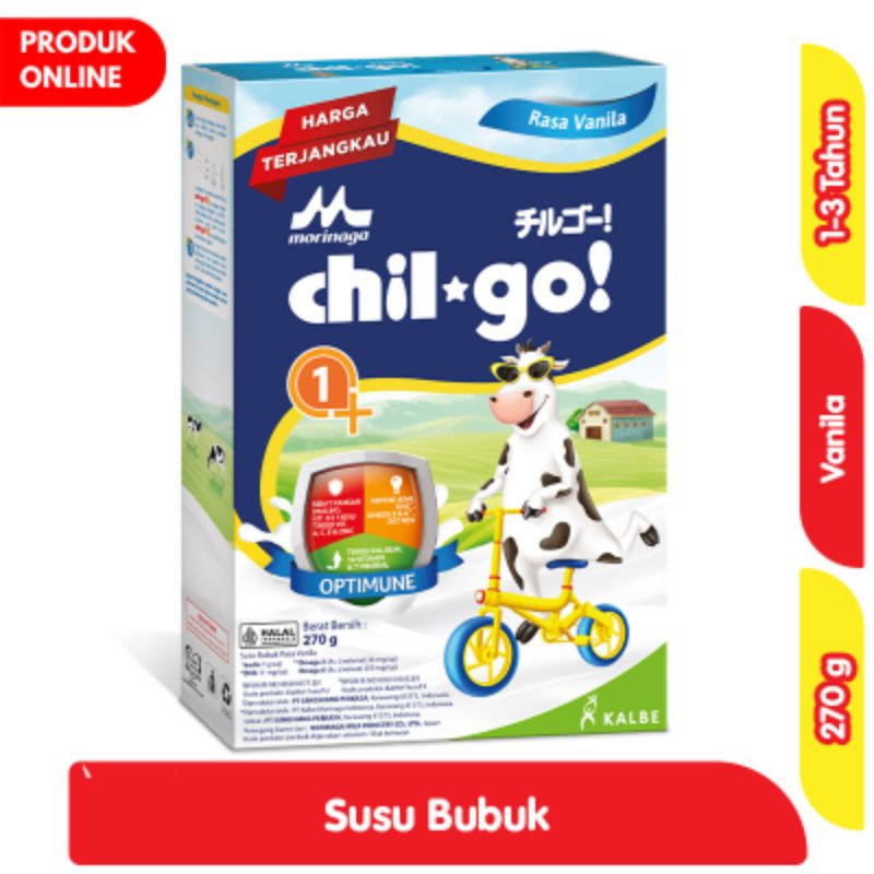 

Morinaga chil-go 1+ Susu Bubuk Pertumbuhan Anak 1 - 3 Tahun Vanila 270 g
