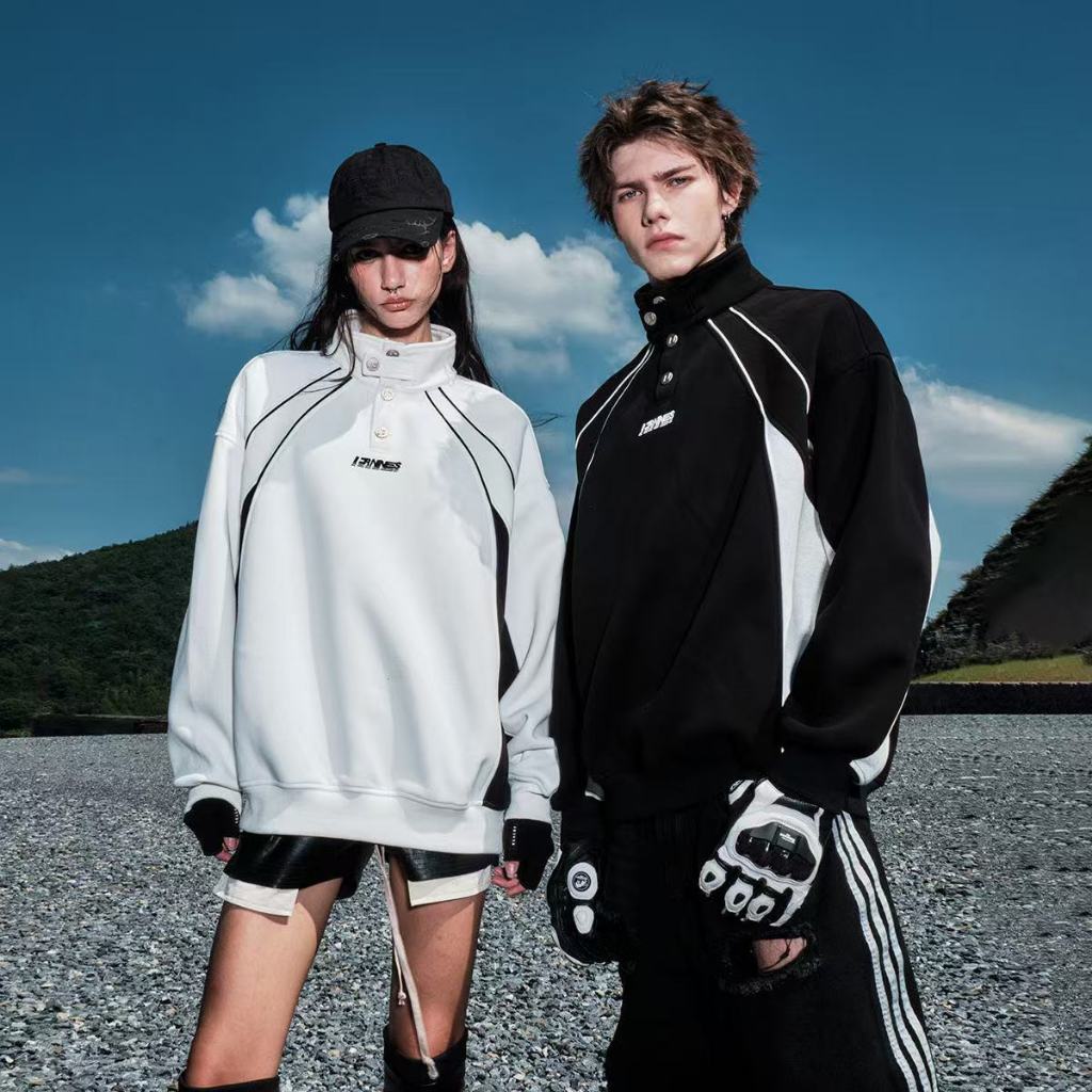 【61% katun 39% poliester】400G Jaket olahraga kerah berdiri beludru tebal untuk pria dan wanita merek