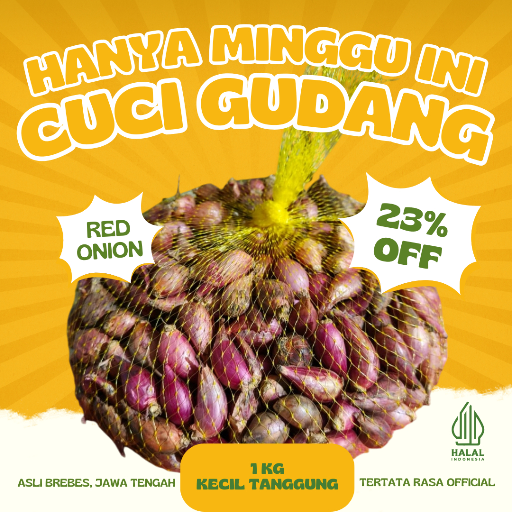 

BAWANG MERAH BREBES UKURAN KECIL TANGGUNG & KERING 1 KG