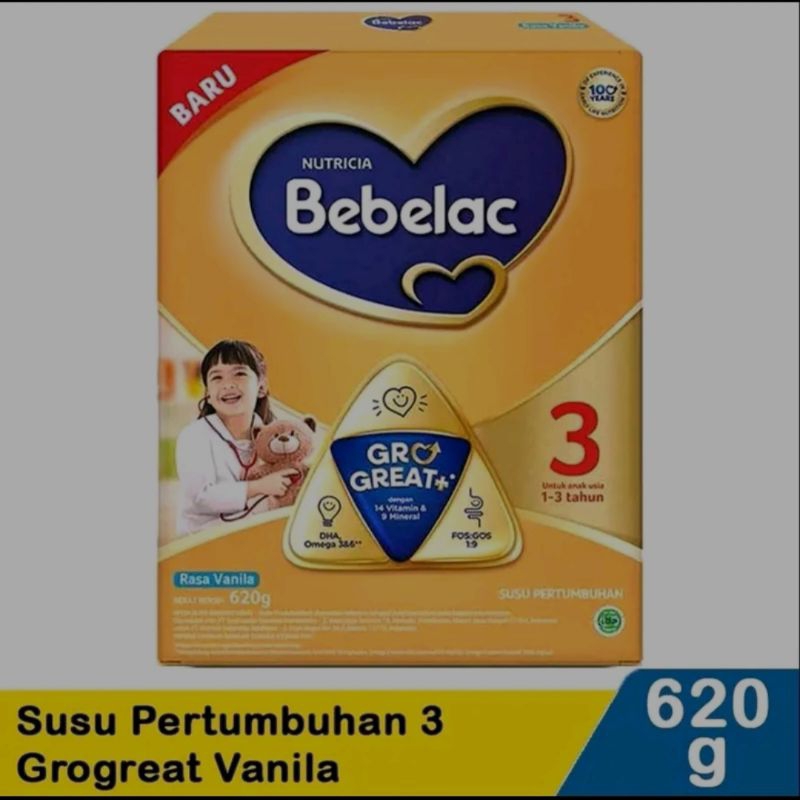 

SUSU BEBELAC GRO GREAT+ 620GR RASA VANILLA