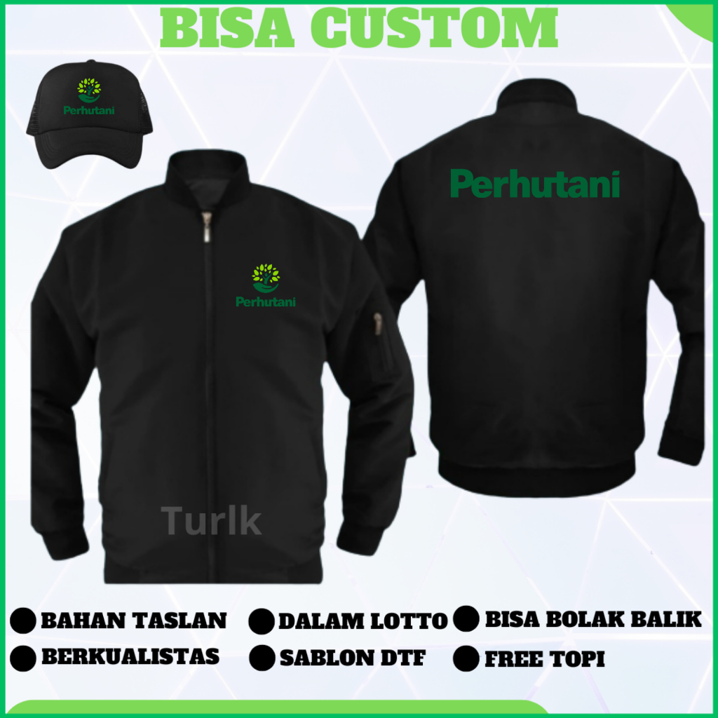 Jaket Perhutani Bomber Custom Bomber Keren