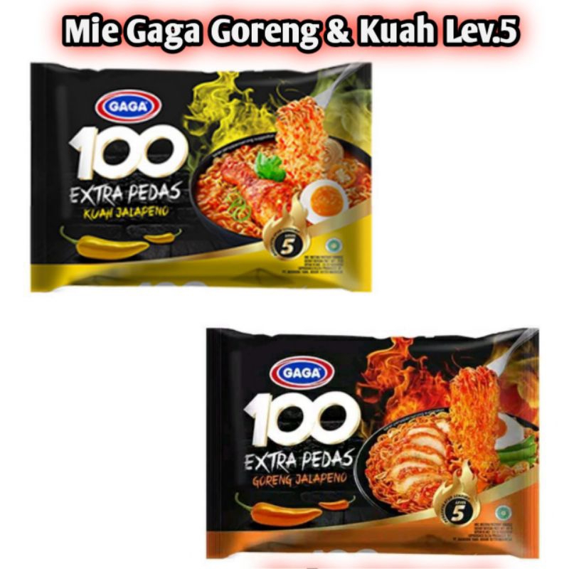 

MIE GAGA 100 - Mie GAGA 100 Jalapeno Lev.5 ( Goreng & Kuah )