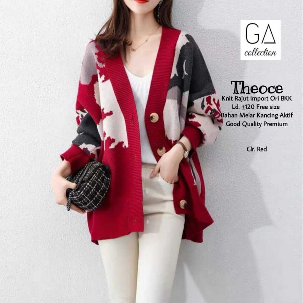 CARDIGAN JUMBO WANITA RAJUT IMPORT KOREAN STYLE TERBARU PAKAIAN WANITA CARDIGAN RAJUT IMPORT JUMBO M