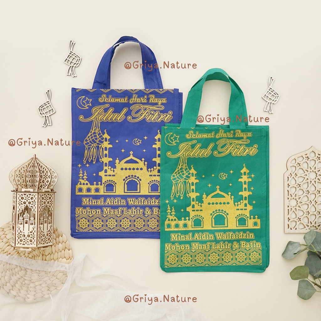 

[COD] GRIYA NATURE | Tas Lebaran Idul Fitri Spunbond Jait 35x25x10cm | Tas Parcel Hari Raya | Tas Bingkisan | Tas Hajatan Murah | Tas Hampers Souvenir Sovenir Spunbound Spunbund Sembako Goody Tote Goodie Bag Hari Raya Goodiebag Parsel Kain Satuan Lusinan