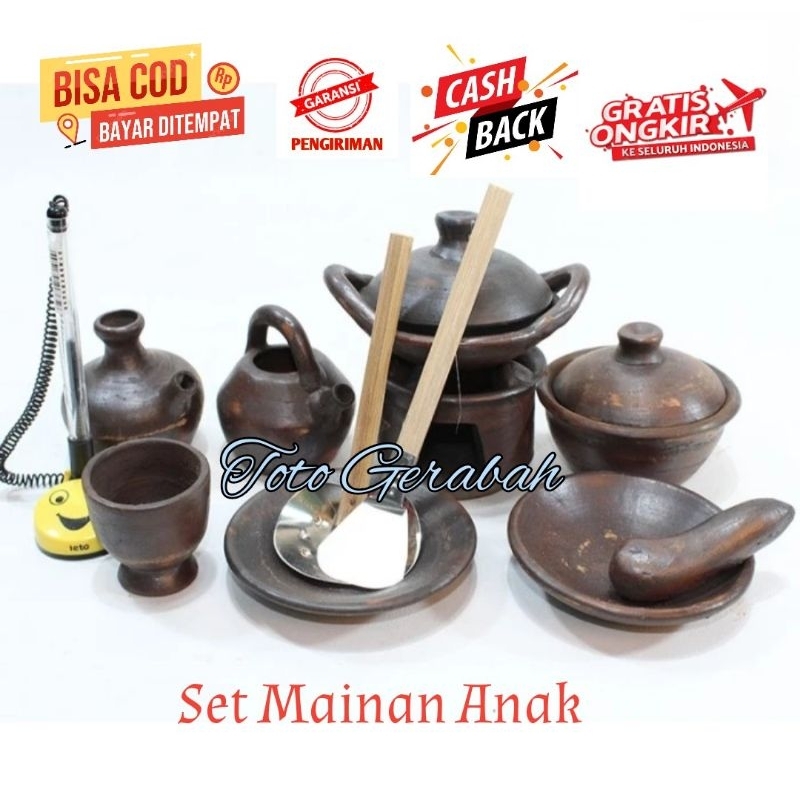 MAINAN ANAK-ANAK MAINAN MASAK-MASAKAN TRADISIONAL DARI TANAH LIAT
