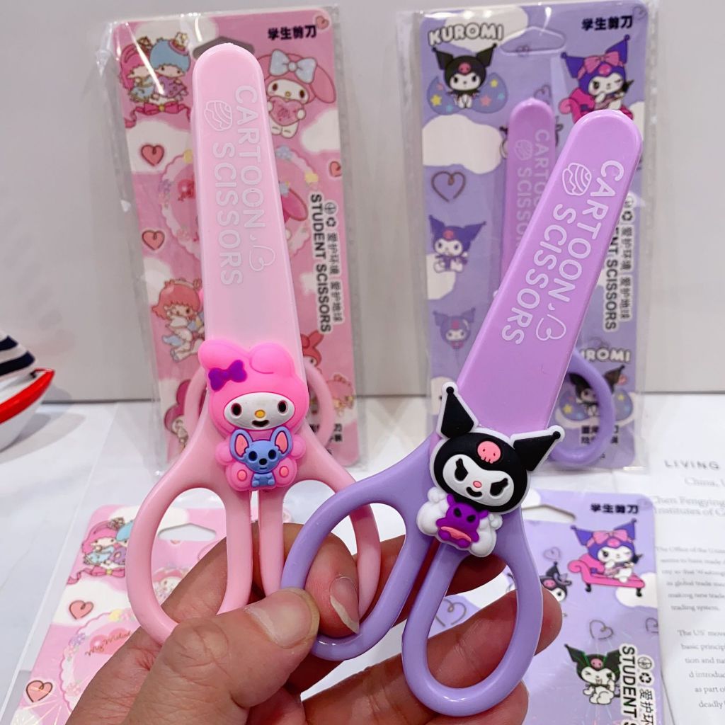 

Kakamoe - Gunting Tutup Safety Sanrio Fancy Mini Karakter / Scissors Kids Kuromi Cinnamoroll Melody