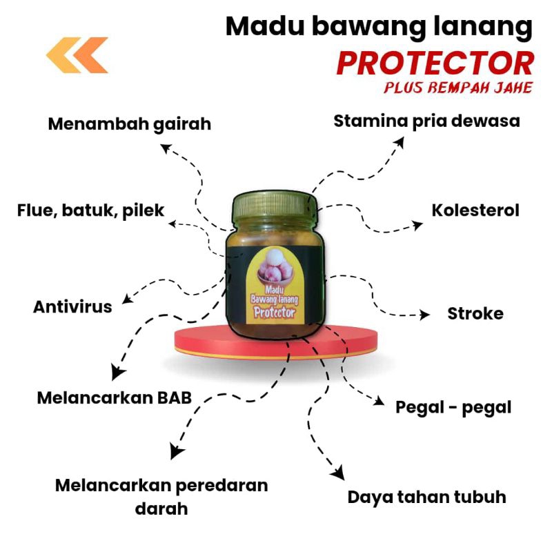 

madu bawang Lanang protector 250 gr + jahe