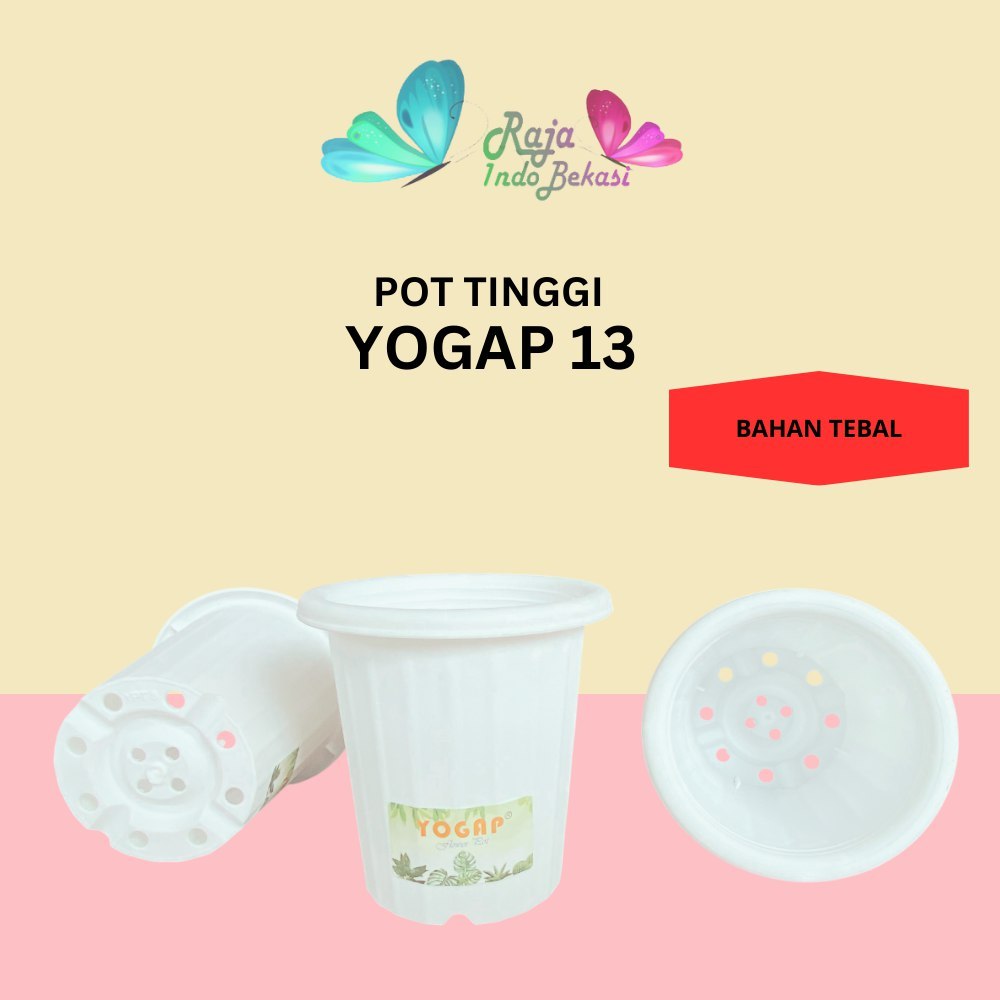 Pot Yogap 13 Putih Pot Tinggi Tebal Grosir Pot Yogap 10 13 15 17 18 Murah