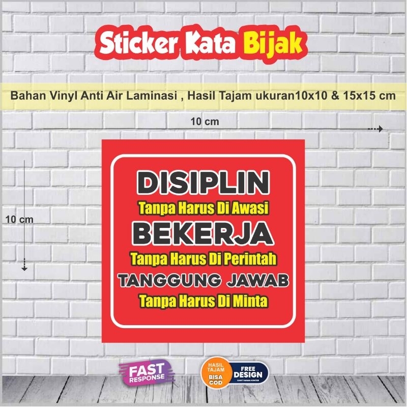 

Sticker Disiplin Kerja