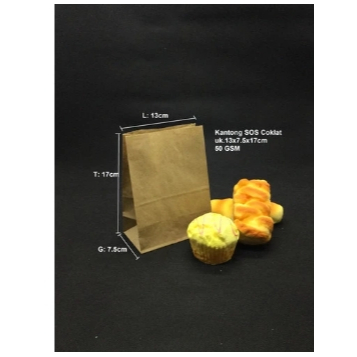 

SOS Tipis Coklat S (Kantong Kertas) Ukuran 13x7.5x17 cm 50 GSM