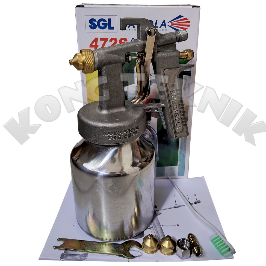 ORIGINAL Spray gun tabung bawah / spraygun 472 S SPOT sagola - low pressure