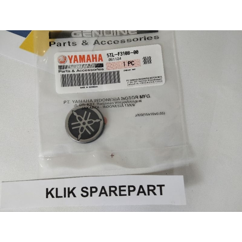 EMBLEM Logo Depan Yamaha MIO Sporty Smile XEON RC M3 JUPITER Z JUP-MX BYSON 5TL-F3108-00 Original Ya