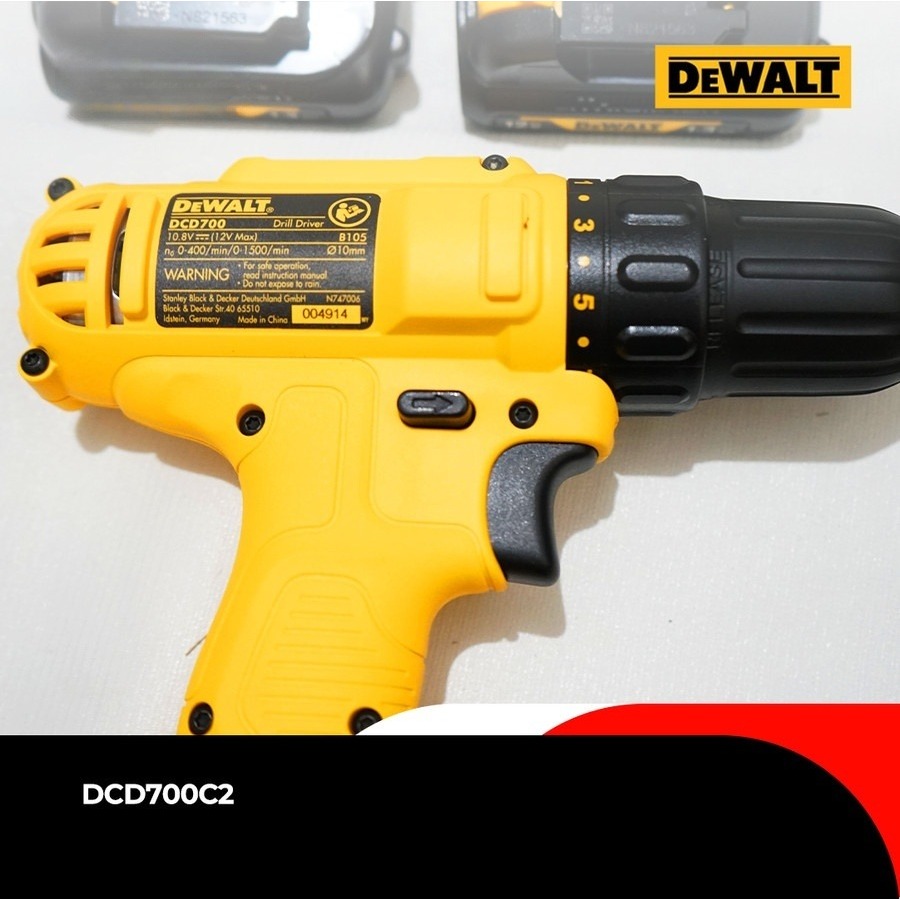 DeWalt DCD700 Cordless Drill Driver 12V with 109pcs Drill Bit Kit Set DCD700S2A
