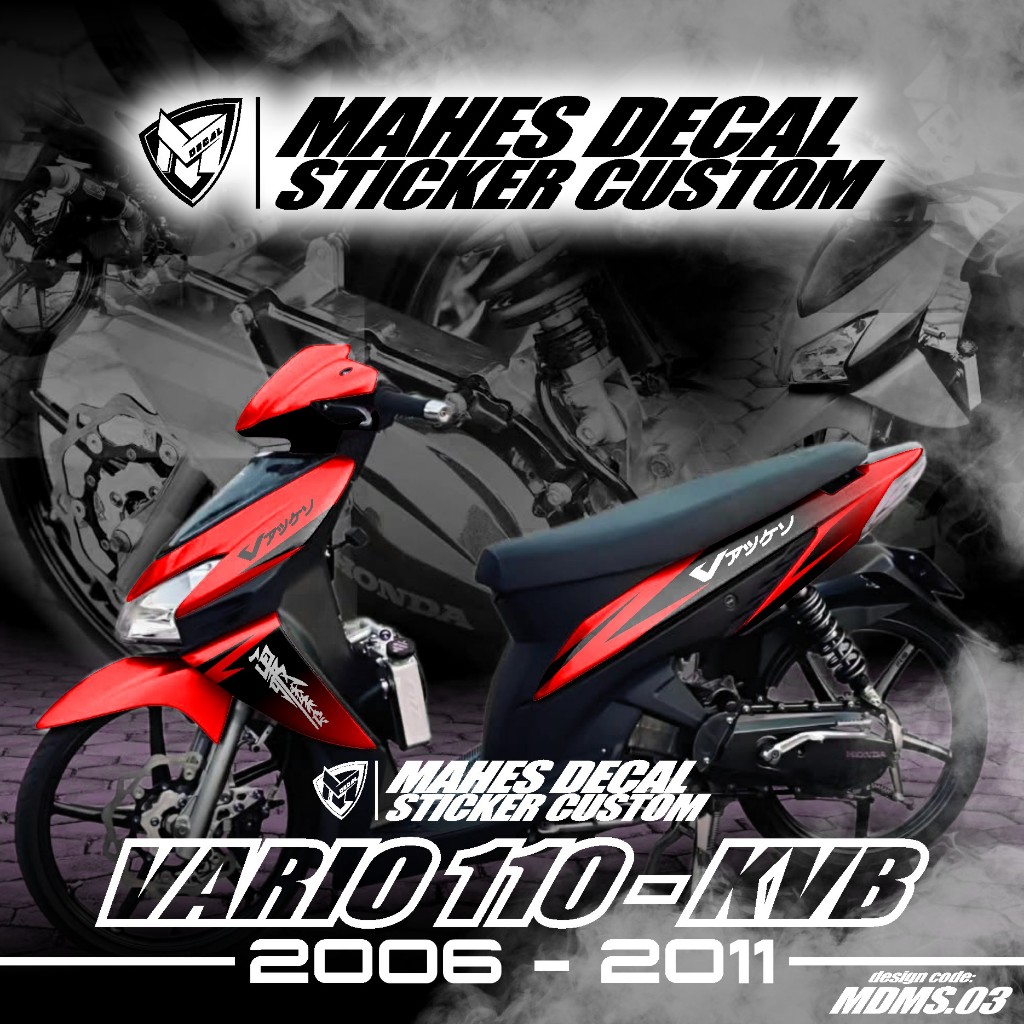 (COD) Terbaru Decal Stiker Vario 110 Karbu Full Body Sticker Vario KVB 2006 2007 2008 2009 2010 2011