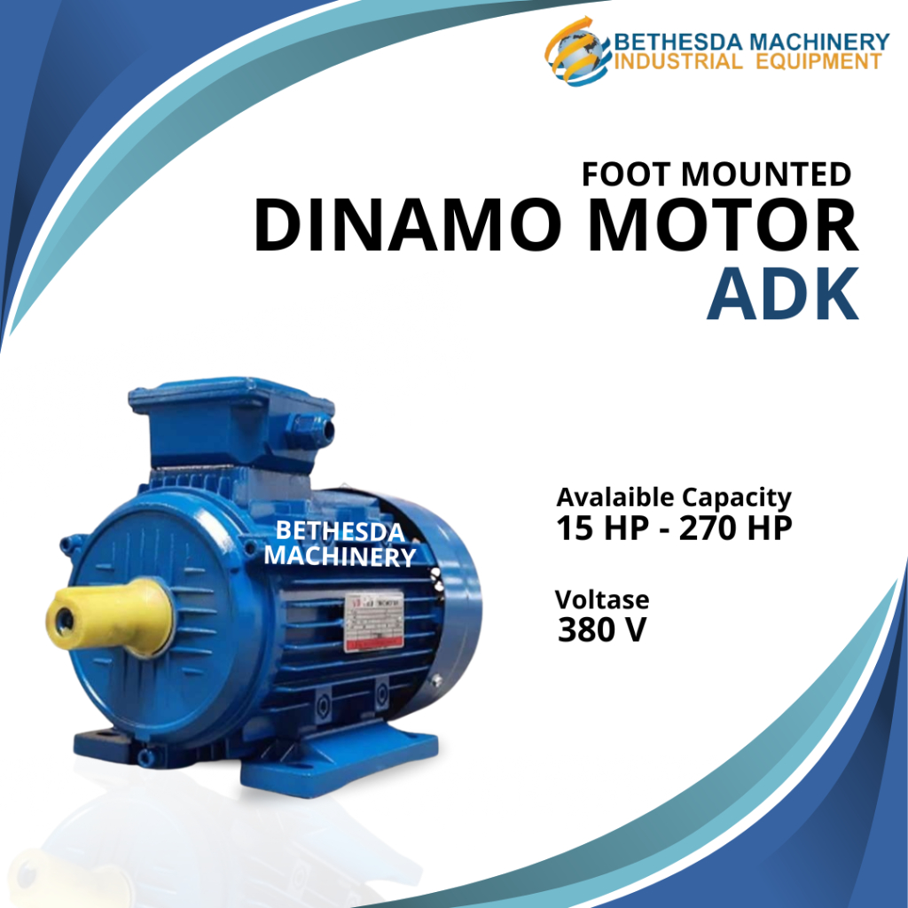 Dinamo Penggerak ADK 3 Phase 15 Hp 20 Hp 25 Hp 30 Hp 6 Pole Electro Dinamo 1000 RPM
