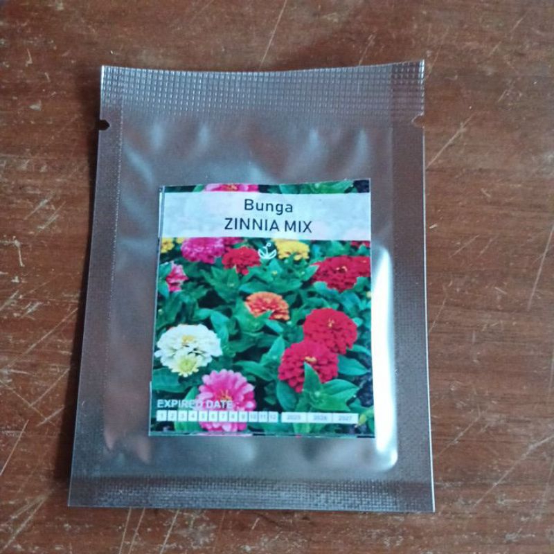 Bibit Benih Bunga Zinnia Mix
