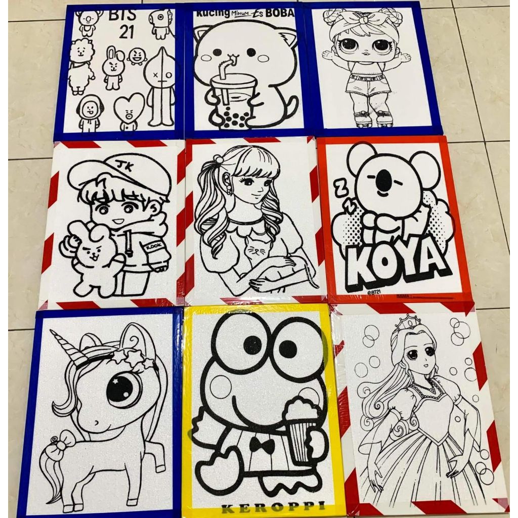 

HLSM - [LUAR SUMATERA] (100 Pcs) [Lis Lakban] Styrofoam Lukis Uk 30x40x1 cm / Sterofoam Lukis Anak Lis Lakban