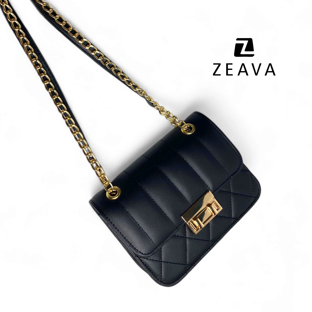 [ZEAVA] DK Slingbag | Tas Cewek Fashion Slingbag - Tas Rantai Embos KOREA RANTAI