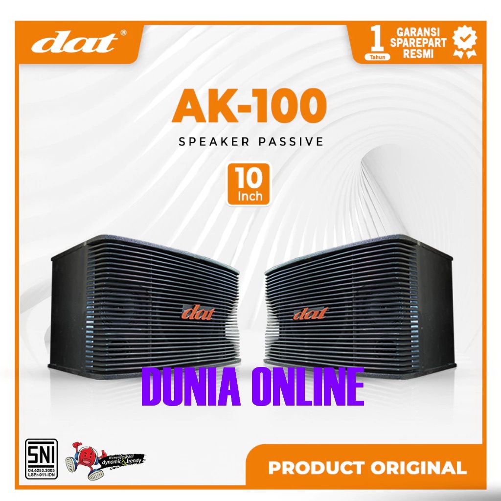 SPEAKER PASIF KARAOKE 10 INCH DAT AK 100 / AK100 DAT AK-100 ORIGINAL 1SET ( 2PCS)