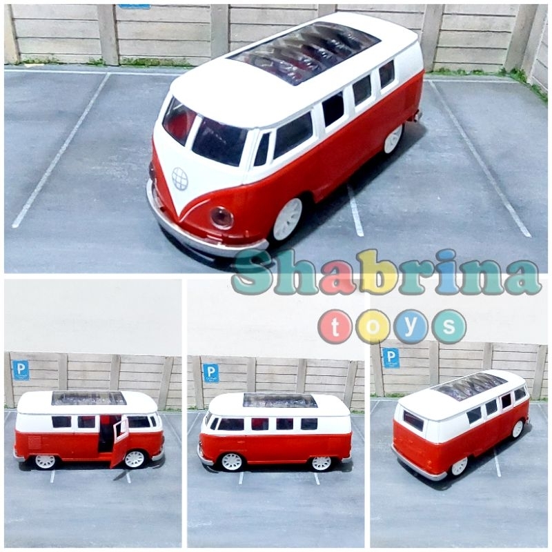 Diecast Miniatur Mobil Murah - VOLKSWAGEN CLASSICAL BUS - VW COMBY - VW COMBI -   Skala 1/32