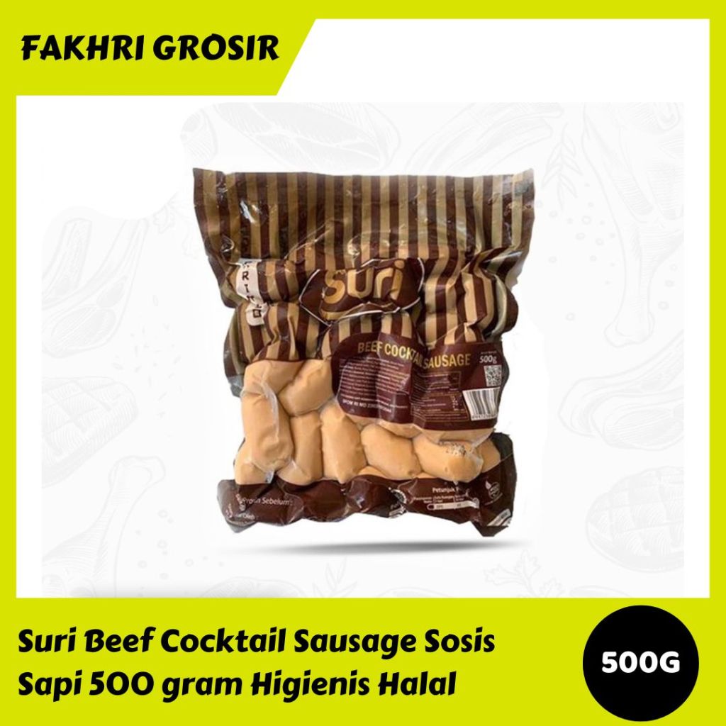 

Suri Beef Cocktail Sausage Sosis Sapi 500 gram Higienis Halal