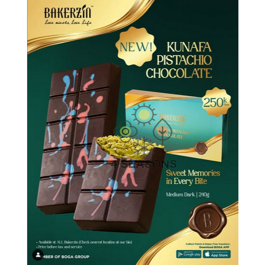 

Dubai Chocolate Kunafa Pistachio by Bakerzin Indonesia