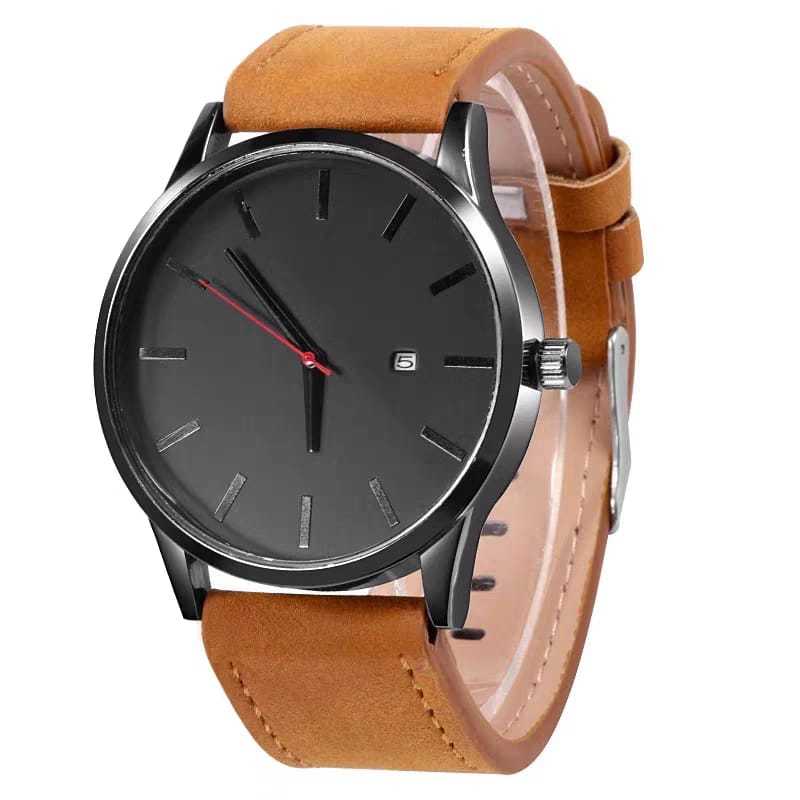 Gems_AmPm Jam Tangan Casual Untuk Pria / Jam Tangan Tali Kulit / Jam Tangan