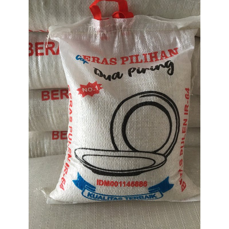 

Beras 5kg cap dua piring, beras murah, beras enak