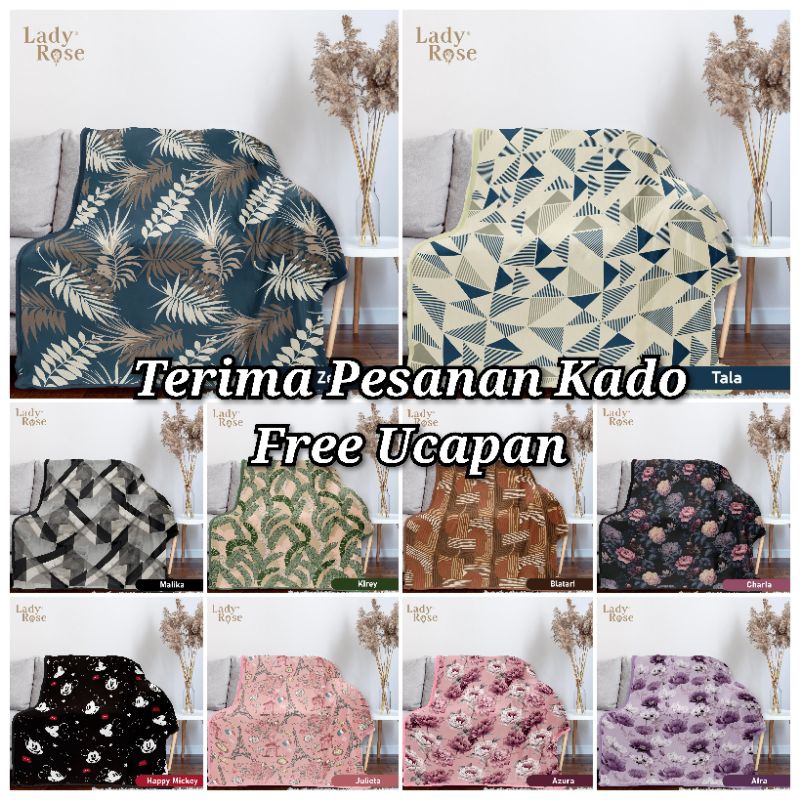 Lady Rose Selimut Bulu Lembut 160x200 160 x 200 Aquatic Astro Evelyn Glory Hugo Lol Dance PSG MU Lon