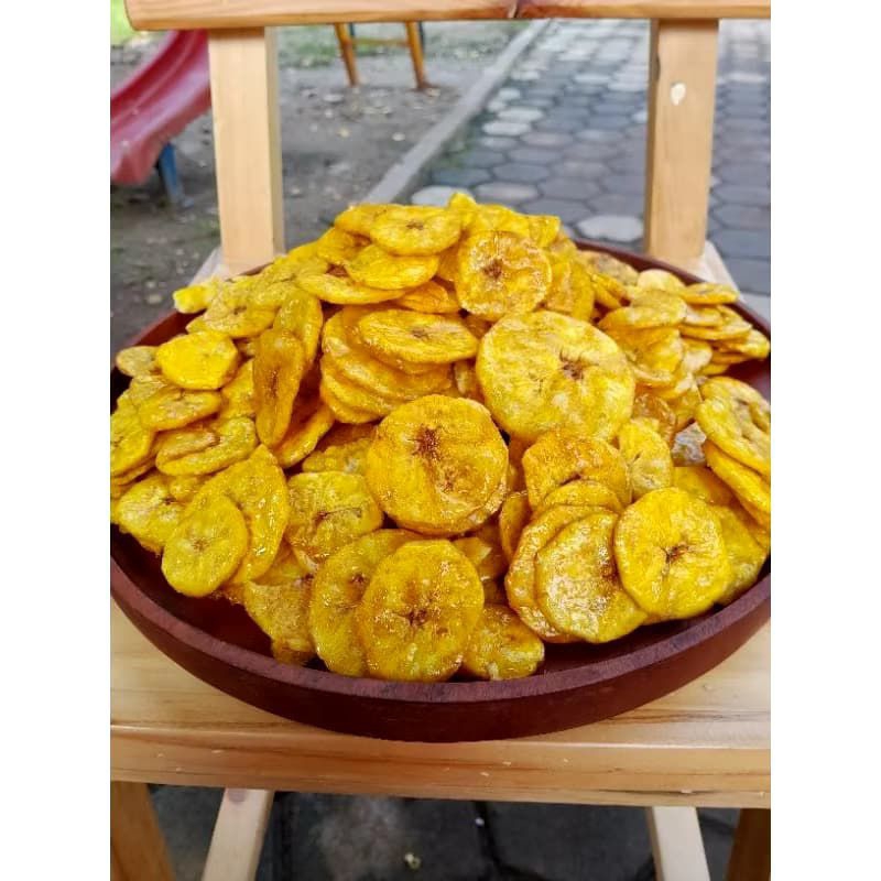

Grosir keripik pisang koin manis 1KG