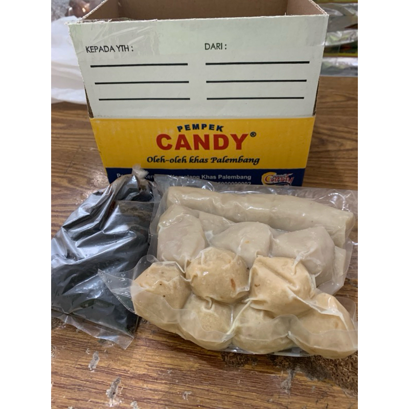 

PEMPEK CANDY BENTUK KECIL PAKET A ASLI KHAS PALEMBANG MPEK MPEK CUKO CUKA SUMATERA SELATAN