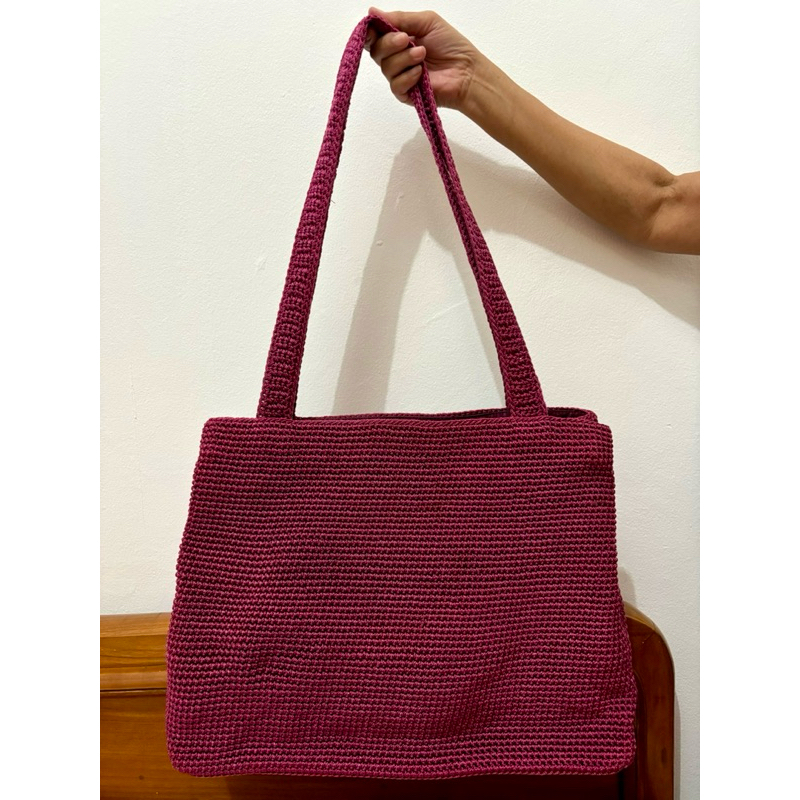 The Sak original tas rajut pink