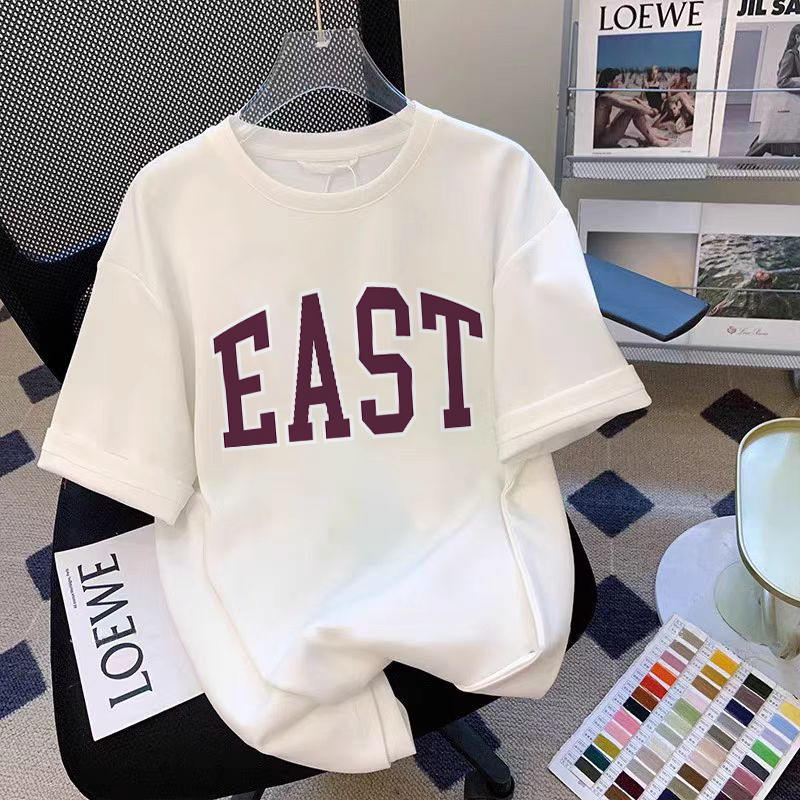 Premium Cotton Kaos Oversize Wanita - EAST Printed - T-shirt Import