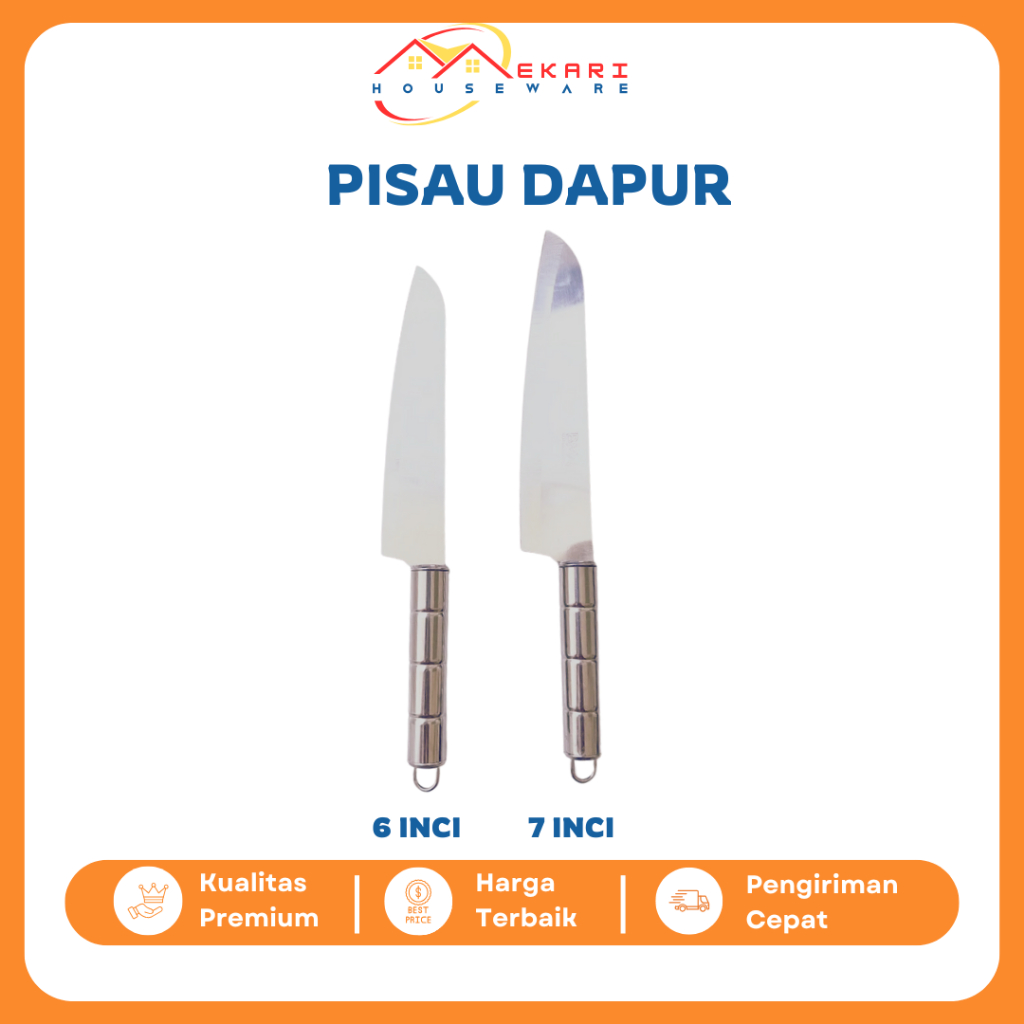 Pisau Dapur Buah Daging Tebal Tajam Stainless Steel