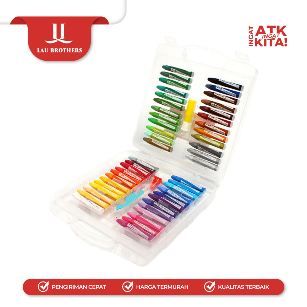 

TITI KRAYON MINYAK/ CRAYON OIL PASTEL 48 TI-P-48S (1SET) RB9