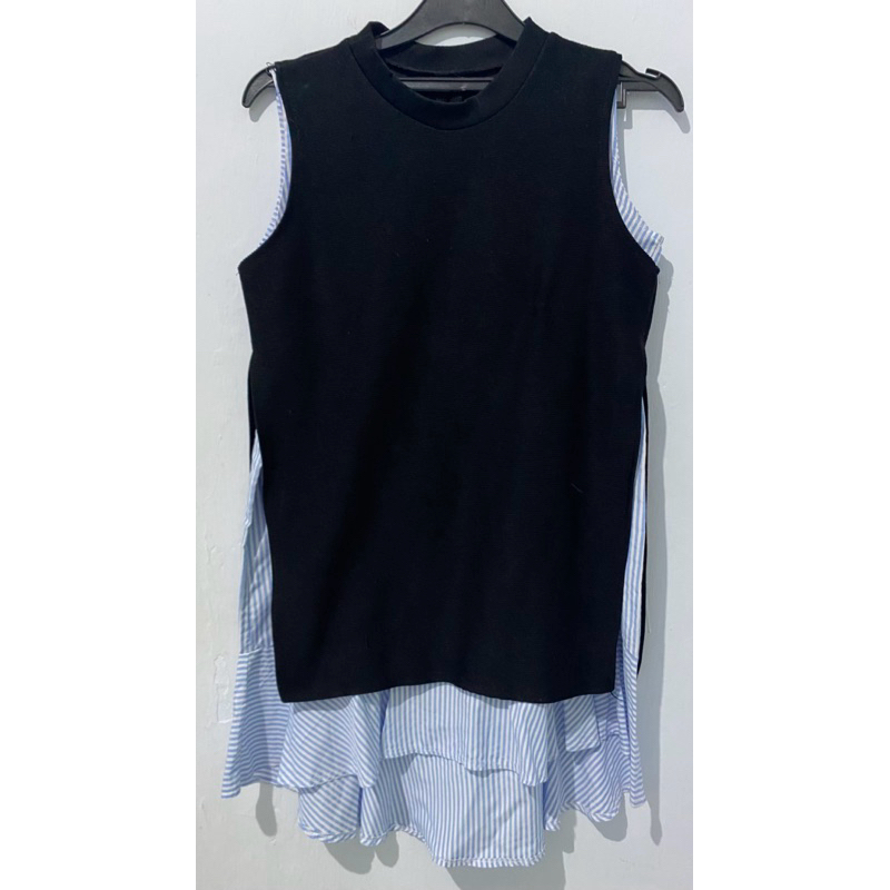 [𝐏𝐑𝐄𝐋𝐎𝐕𝐄𝐃] DRESS WANITA TANPA LENGAN INNER OUTER