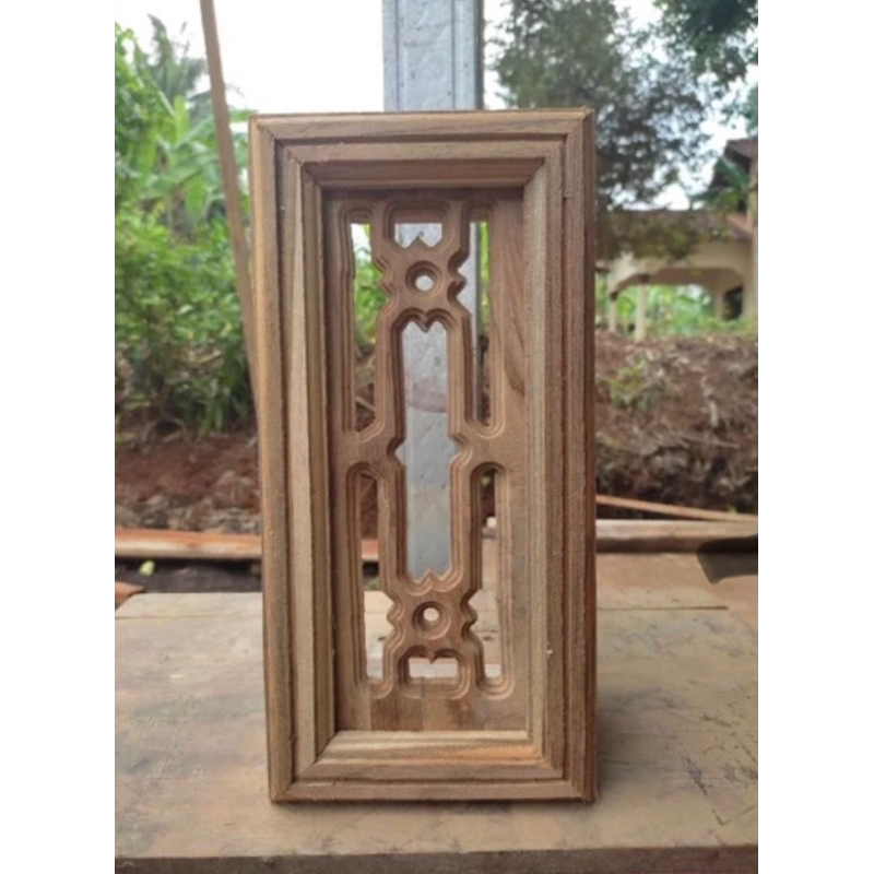 loster kayu jati minimalis 2 muka