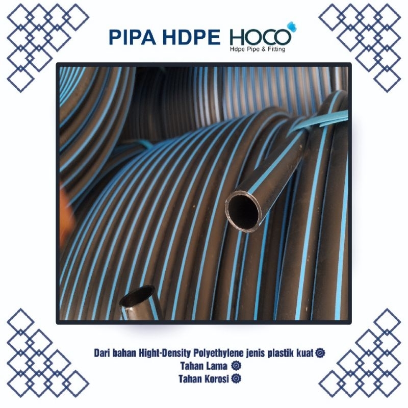 pipa hdpe selang air 1/2 inch pn 10 panjang per 50 meter