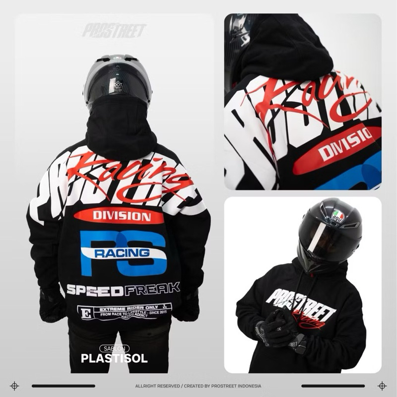 HOODIE PROSTREET OVERSIZE VICTORY BLACK ORIGINAL