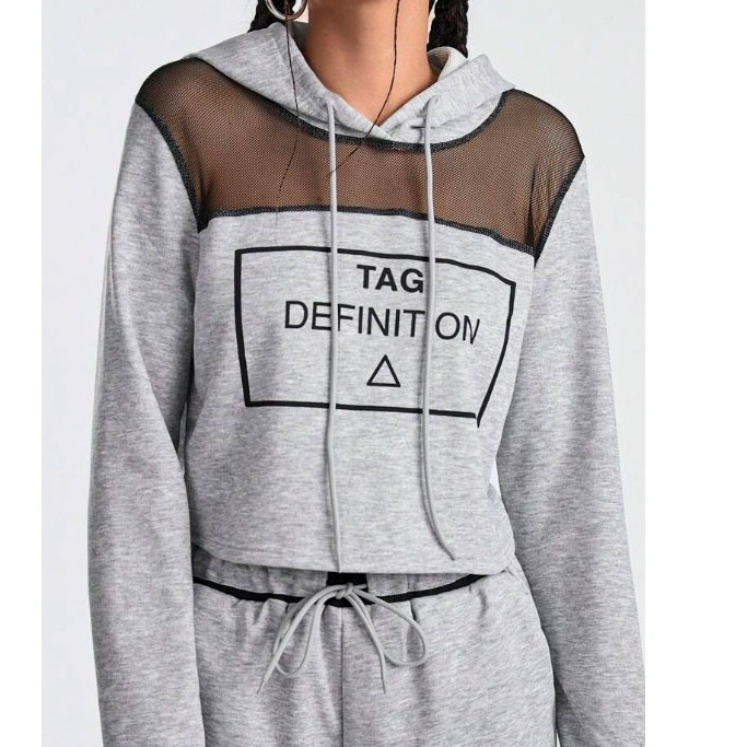 One Set Hoodie Mix Jalamesh Korean Style/one set wanita keren