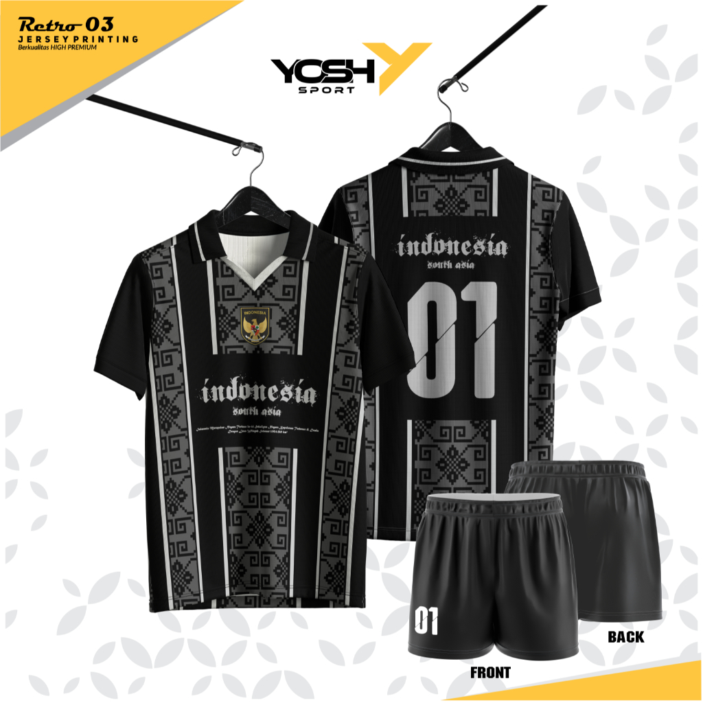 JERSEY VINTAGE RETRO jersey vintage retro INDONESIA SEPAKBOLA FUTSAL
