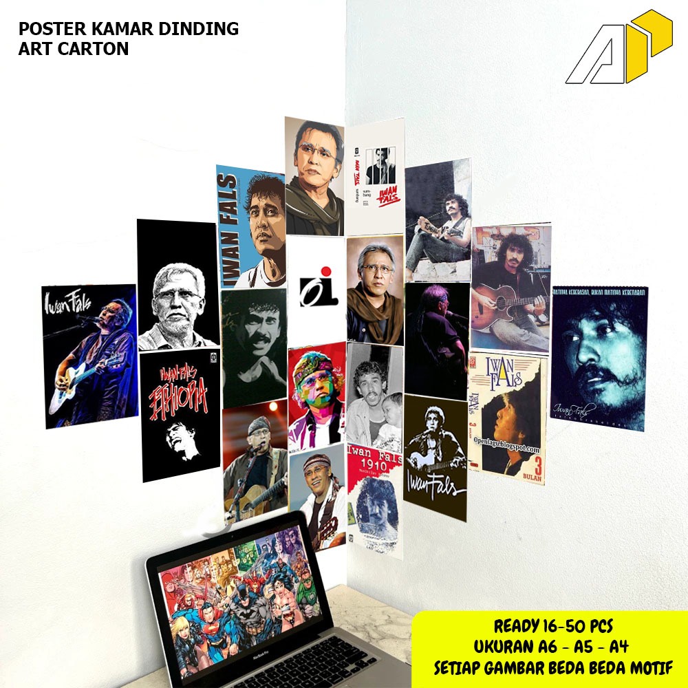 Poster Dinding Kamar Gambar iwan fals / Poster iwan fals / Poster Kamar / Hiasan Dinding / COD