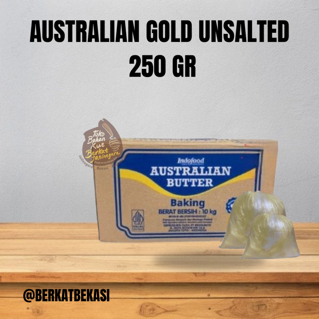 

AUSTRALIAN BUTTER GOLD UNSALTED 10 KG / BUTTER UNSALTED / BUTTER AUSTRALIAN 250 GR