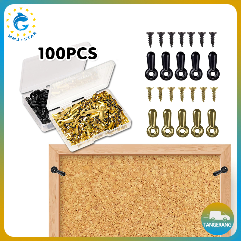 Photo Frame Back Plate Buckle 100pcs-Picture Frame Buckle-Photo Frame Back Plate Hook With Screws